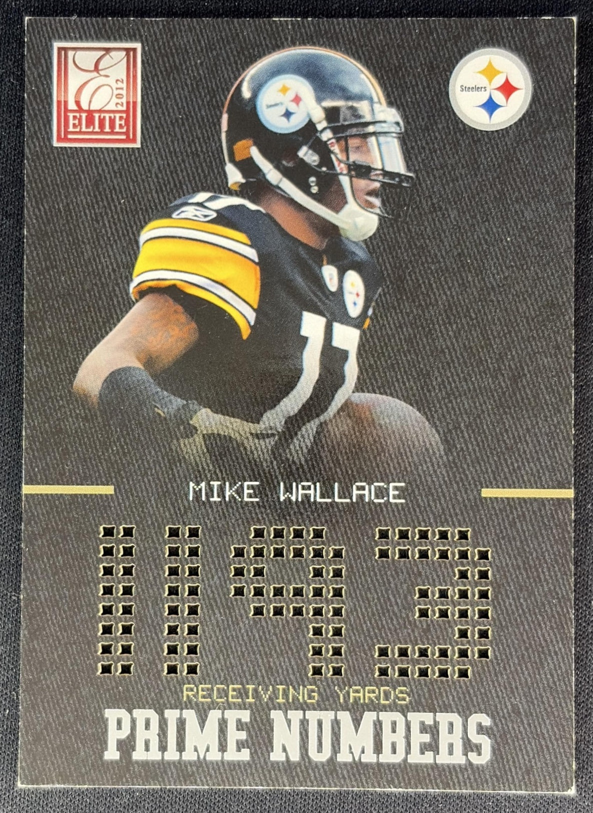 Mike Wallace 2012 Panini Elite Prime Numbers Silver /999 Steelers front