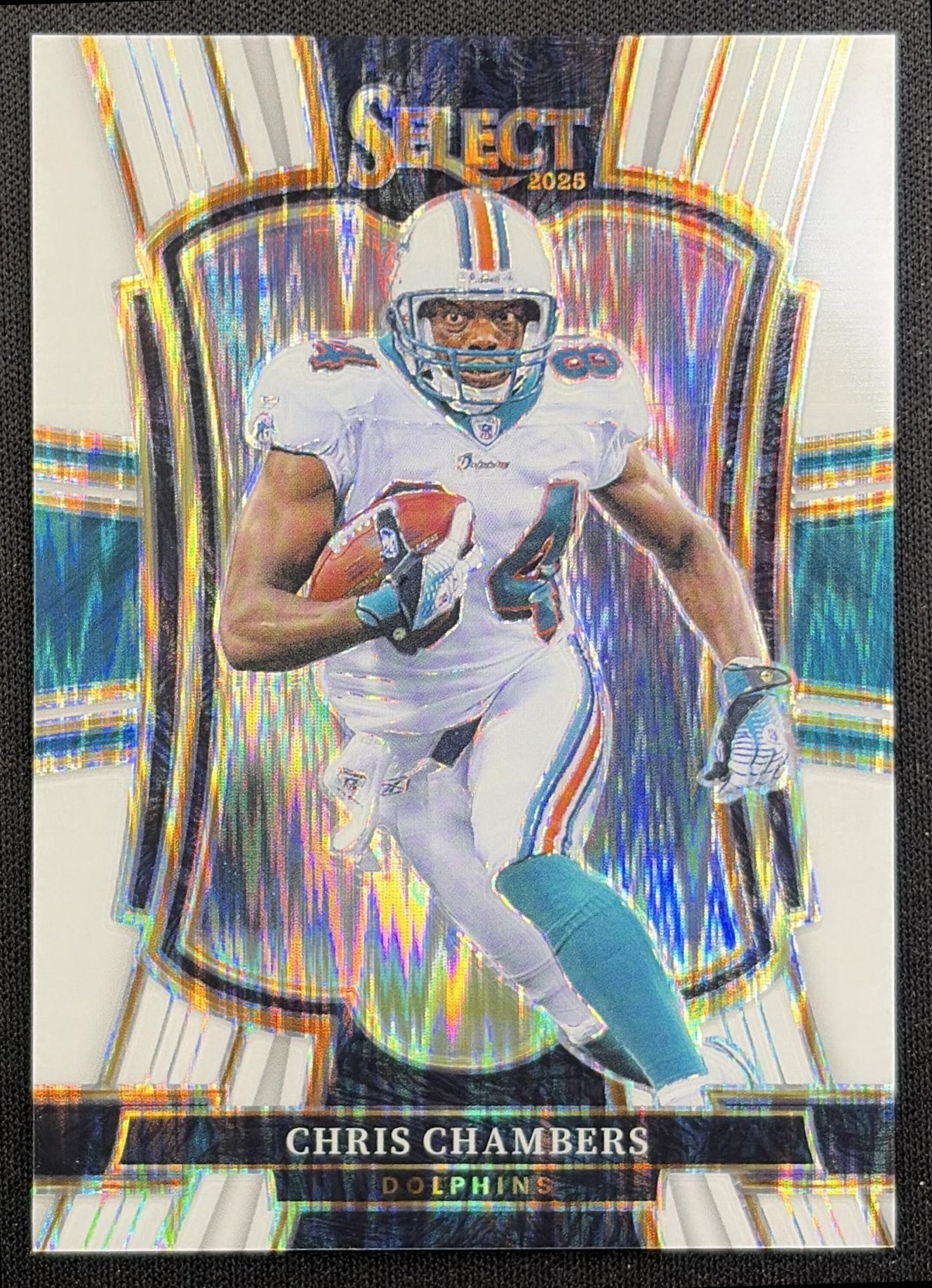 Chris Chambers 2025 Panini Select Premier Level White Prizm Shock /799 Dolphins