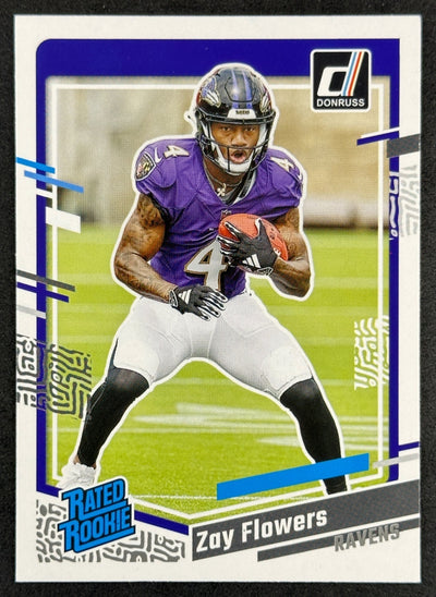 Zay Flowers 2023 Panini Donruss Rated Rookie Ravens Default Title Sports Trading Card