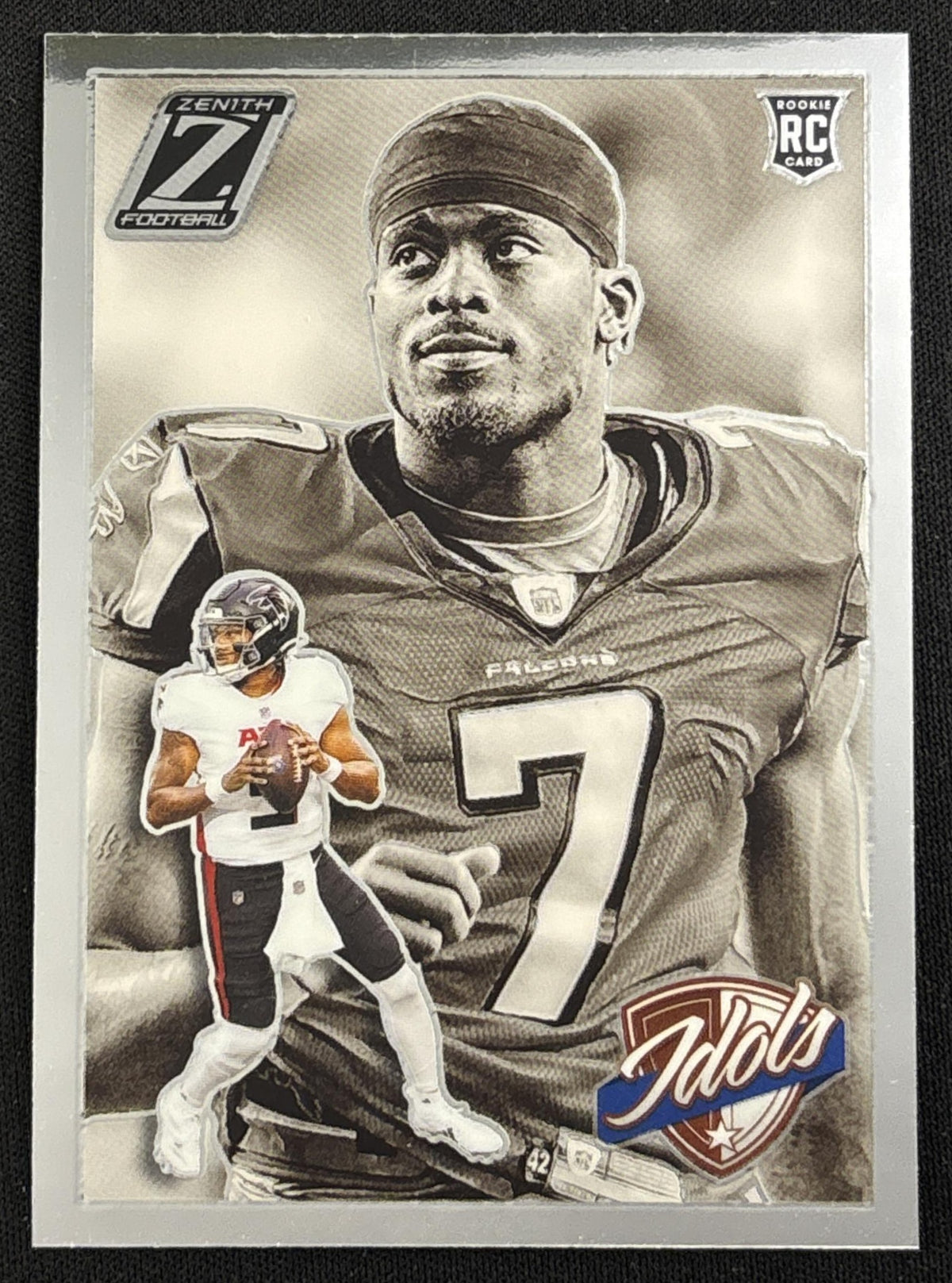 Michael Penix Jr. Michael Vick 2024 Panini Zenith Idols Falcons Sports Trading Card