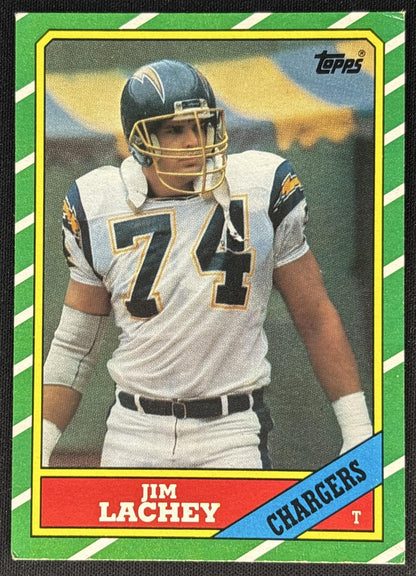 Jim Lachey 1986 Topps Chargers Sports Trading Cards