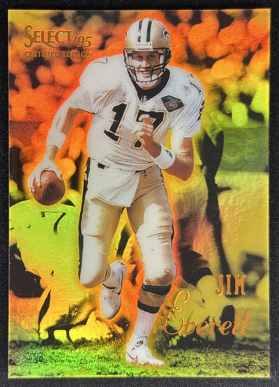Jim Everett 1995 Pinnacle Select Certified Mirror Gold Saints Sports Trading Card