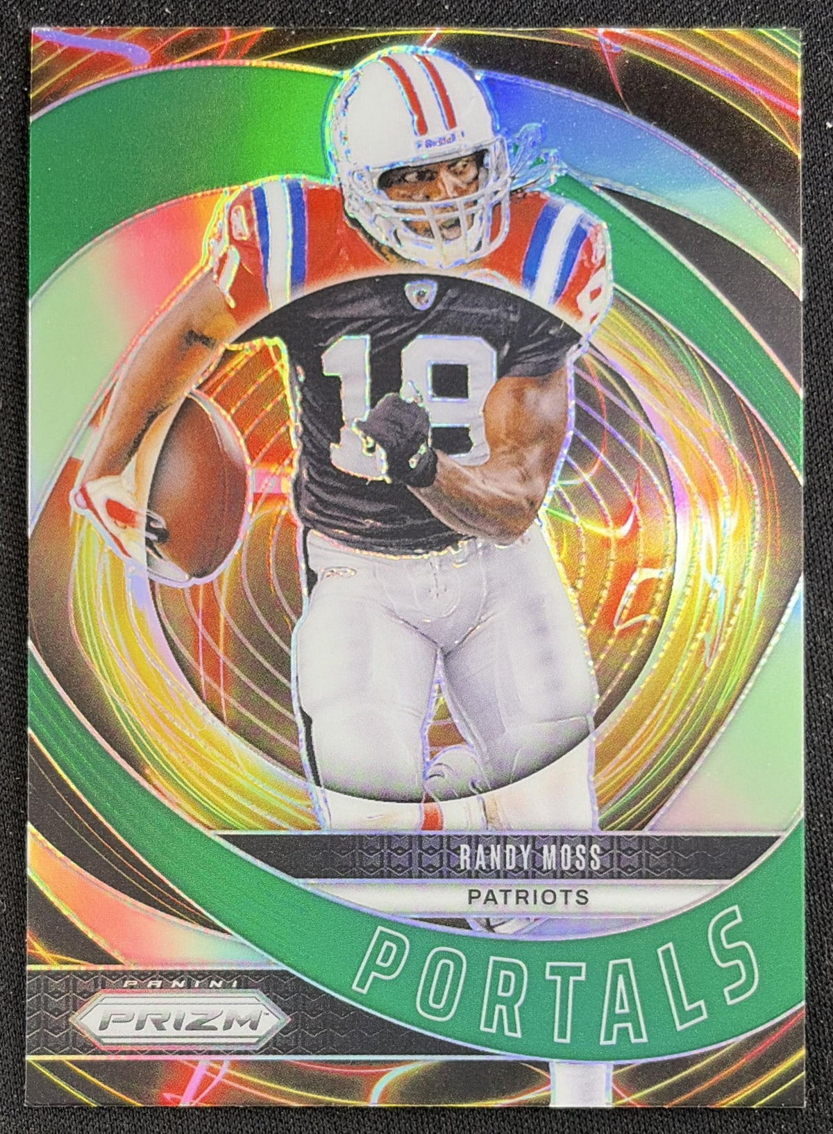 Randy Moss 2024 Panini Prizm Portals Green Patriots Sports Trading Card