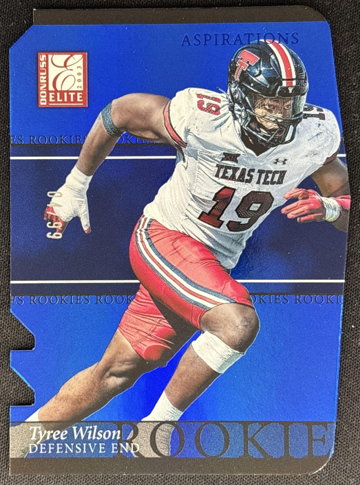 Tyree Wilson 2023 Panini Donruss Elite 2003 Rookies Aspirations Die Cut /99 front