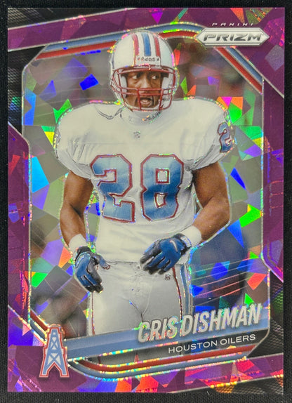 Cris Dishman 2025 Prizm Purple Ice /225 Oilers Sports Trading Cards