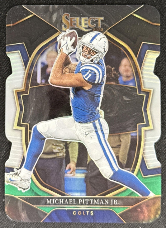 Michael Pittman Jr. 2022 Panini Select Black and Green Prizm Die Cut Colts Default Title Sports Trading Card