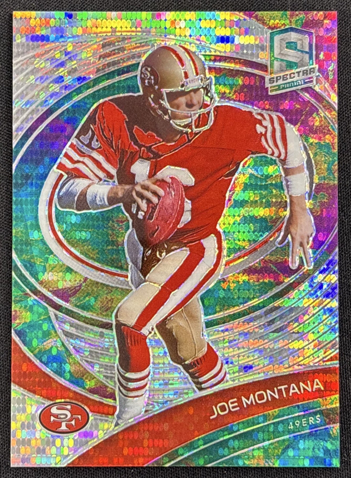 Joe Montana 2021 Panini Spectra Celestial /99 49ers Sports Trading Card