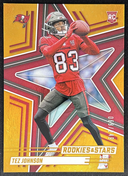 Tez Johnson 2025 Panini Rookies & Stars Orange /249 Buccaneers