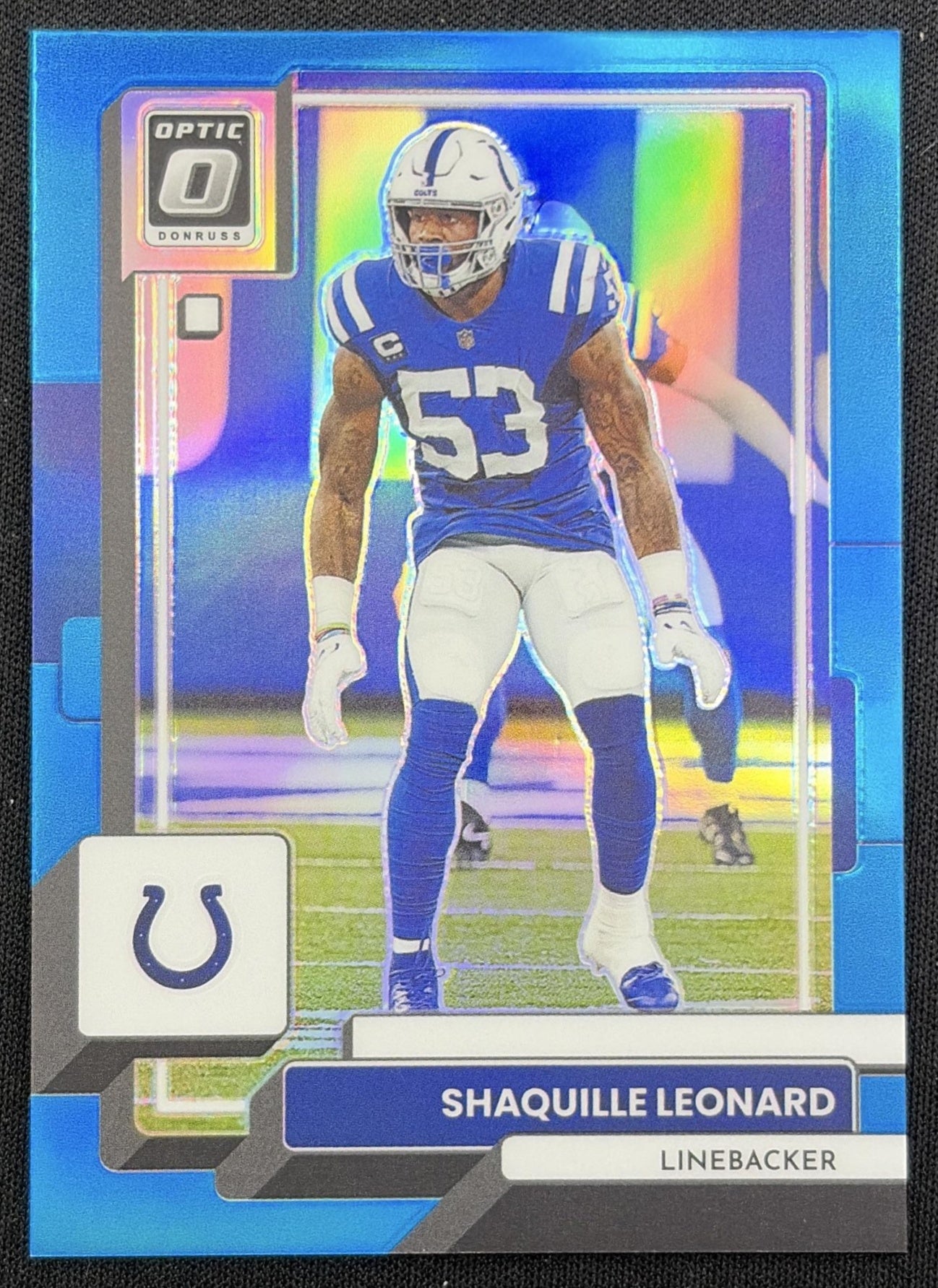 Shaquille Leonard 2022 Panini Donruss Optic Aqua /299 Colts