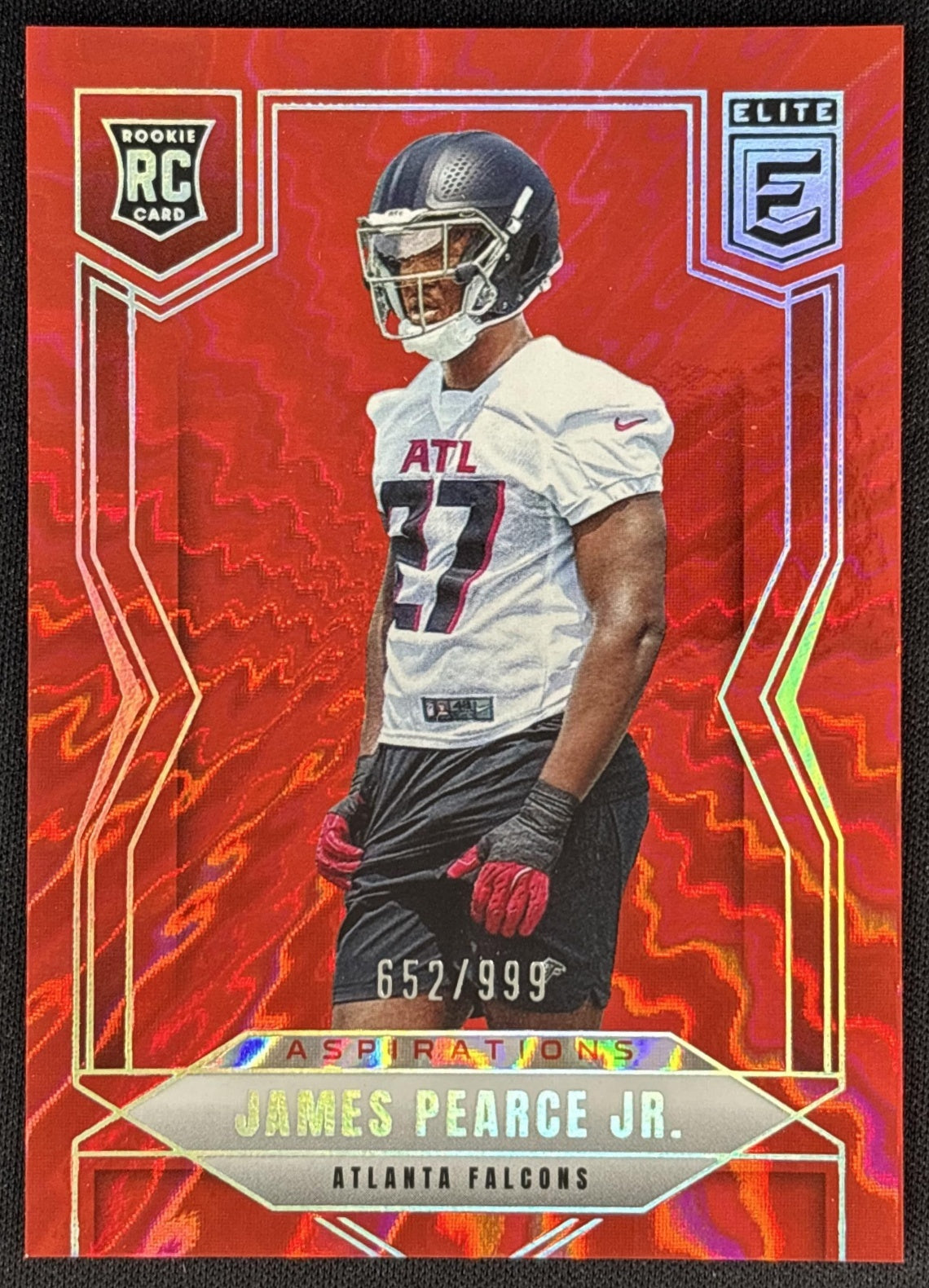 James Pearce Jr. 2025 Panini Donruss Elite Rookies /999 Falcons front