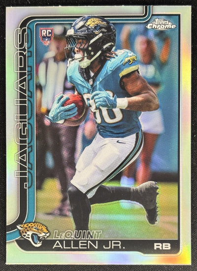 LeQuint Allen Jr. 2025 Topps Chrome Rookie Refractor Jaguars Sports Trading Cards