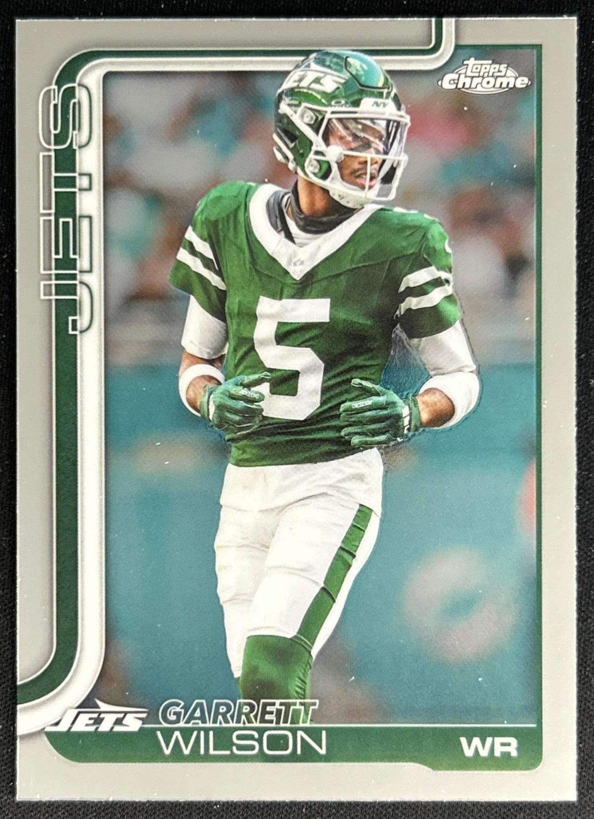 Garrett Wilson 2025 Topps Chrome Jets Default Title Sports Trading Cards