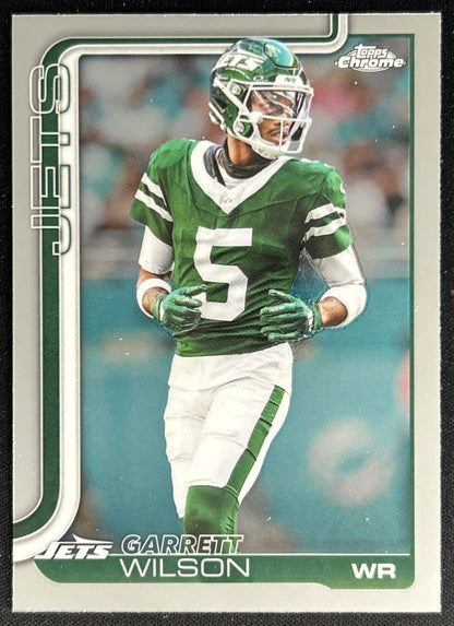 Garrett Wilson 2025 Topps Chrome Jets Default Title Sports Trading Cards