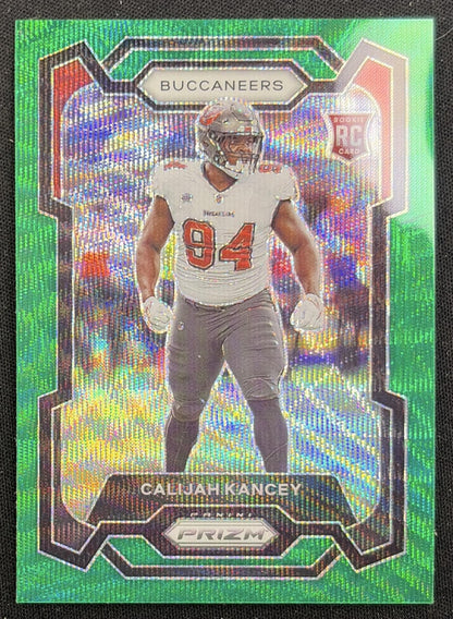 Calijah Kancey 2023 Panini Prizm Green Wave Buccaneers