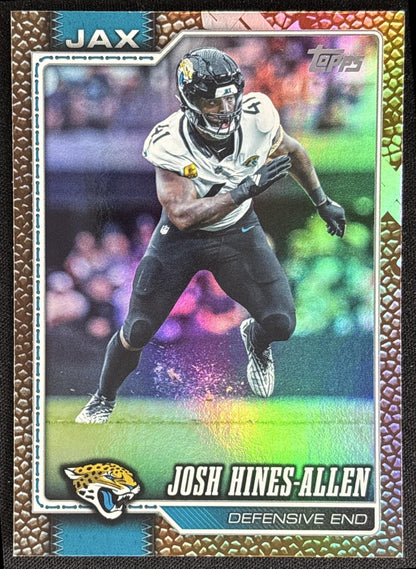 Josh Hines-Allen 2026 Topps Football Leather Foil Jaguars