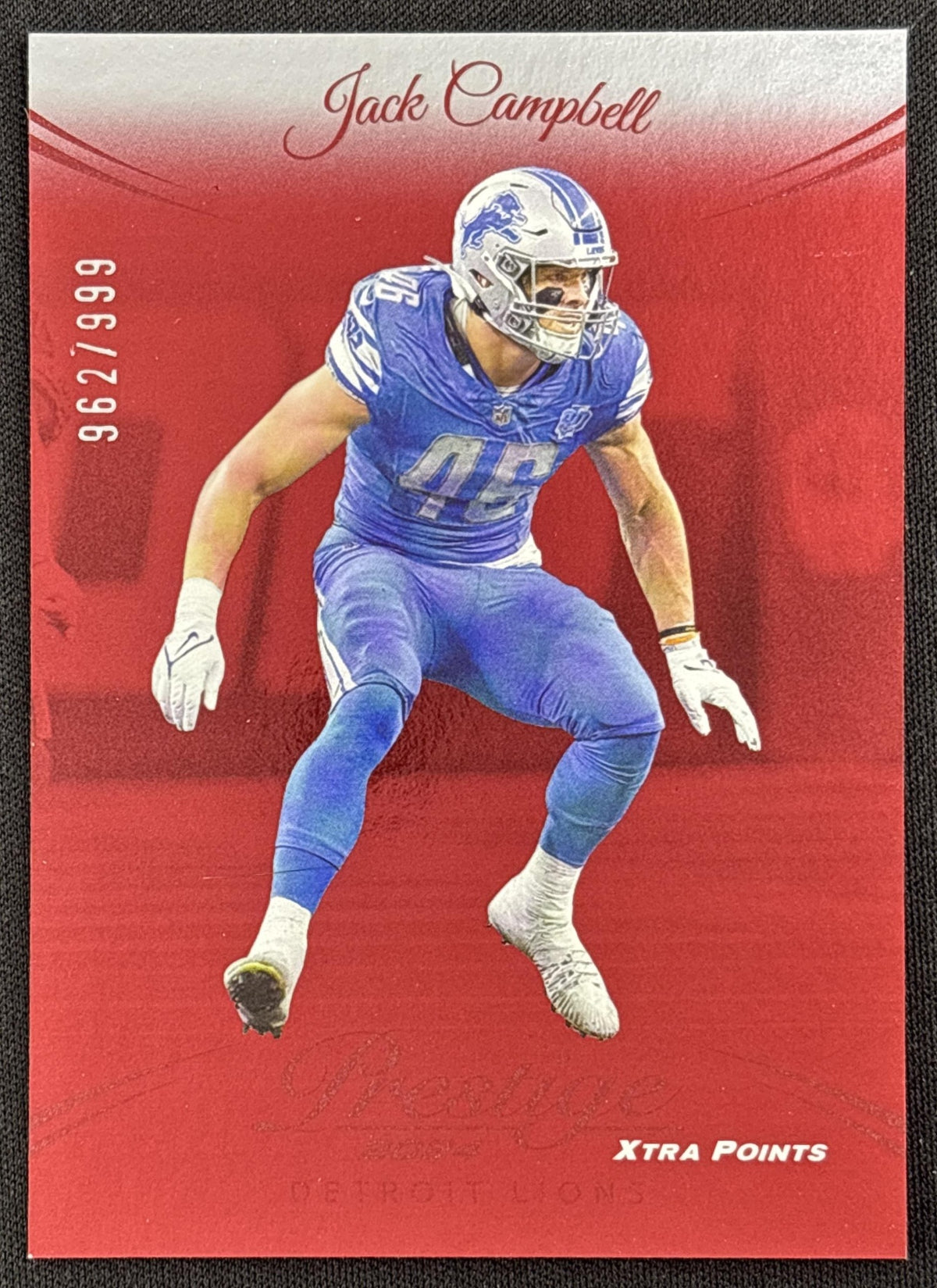 Jack Campbell 2024 Panini Prestige Red Xtra Points /999 Lions