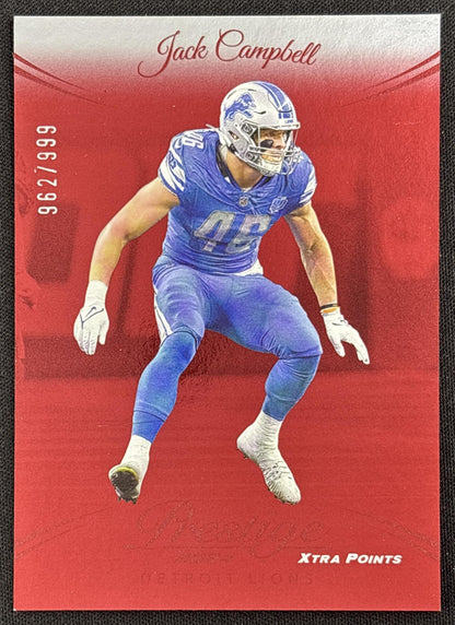Jack Campbell 2024 Panini Prestige Red Xtra Points /999 Lions