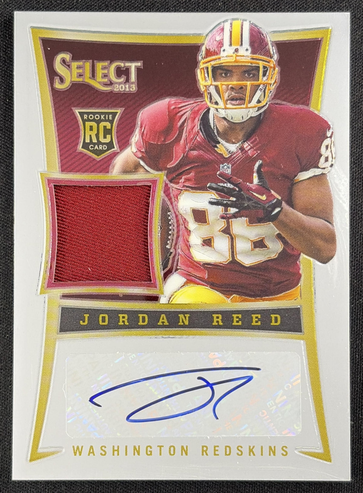 Jordan Reed 2013 Panini Select Rookie Jersey Auto /499 Redskins Sports Trading Card