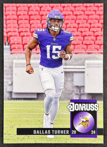 Dallas Turner 2024 Donruss Retro 1994 Vikings Sports Trading Card