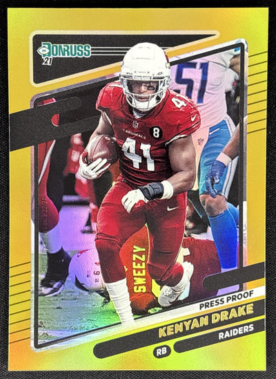 Kenyan Drake 2021 Panini Donruss Press Proof Premium Raiders Sports Trading Card