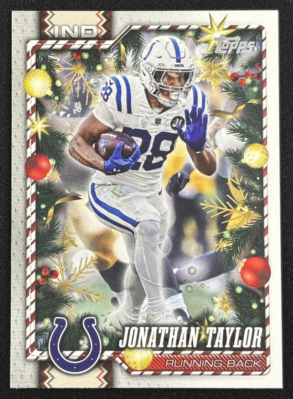 Jonathan Taylor 2026 Topps Holiday Back Variation Colts
