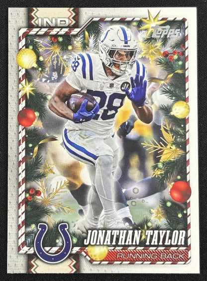 Jonathan Taylor 2026 Topps Holiday Back Variation Colts