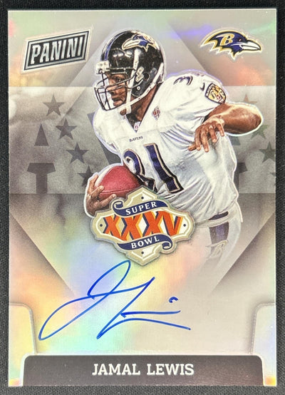 Jamal Lewis 2022 Panini Spectra 2021 Super Bowl Signatures Prizm Ravens Front