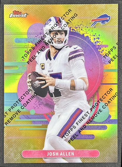 Josh Allen 2025 Topps Finest Uncommon Gold Refractor /25 Bills