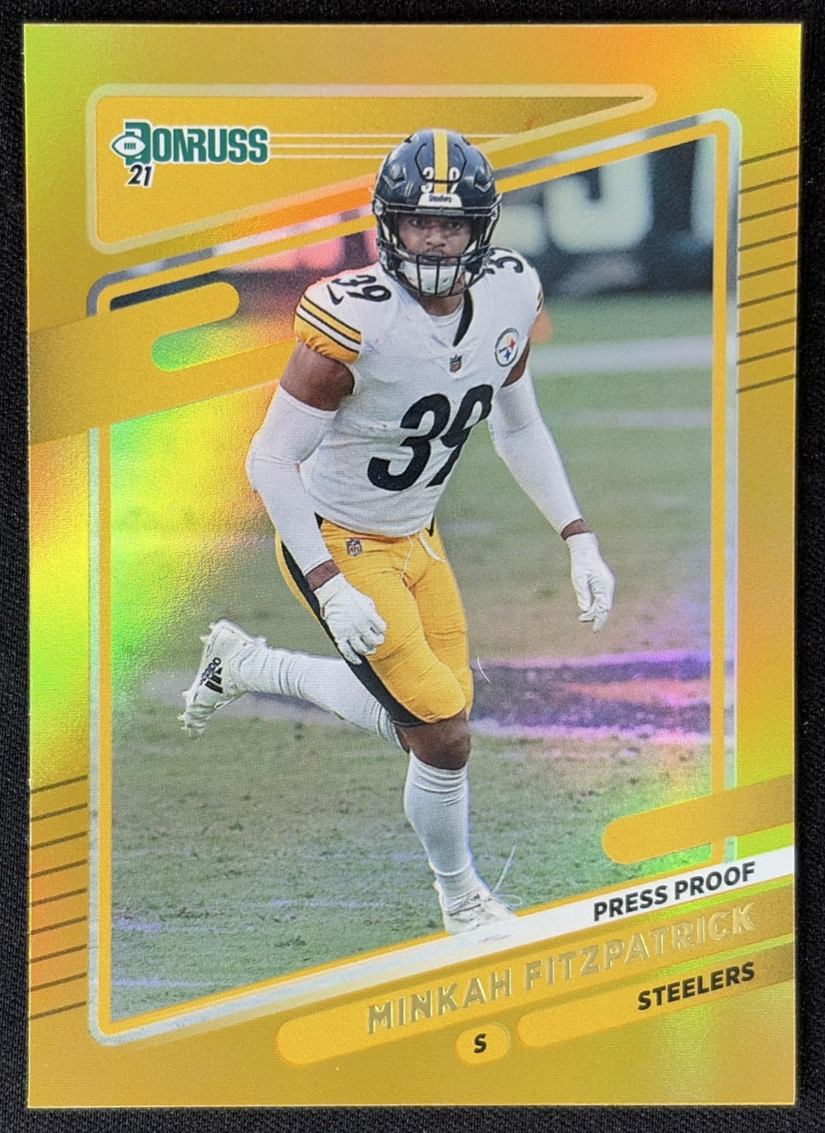 Minkah Fitzpatrick 2021 Panini Donruss Press Proof Premium Steelers - Pittsburgh Steelers