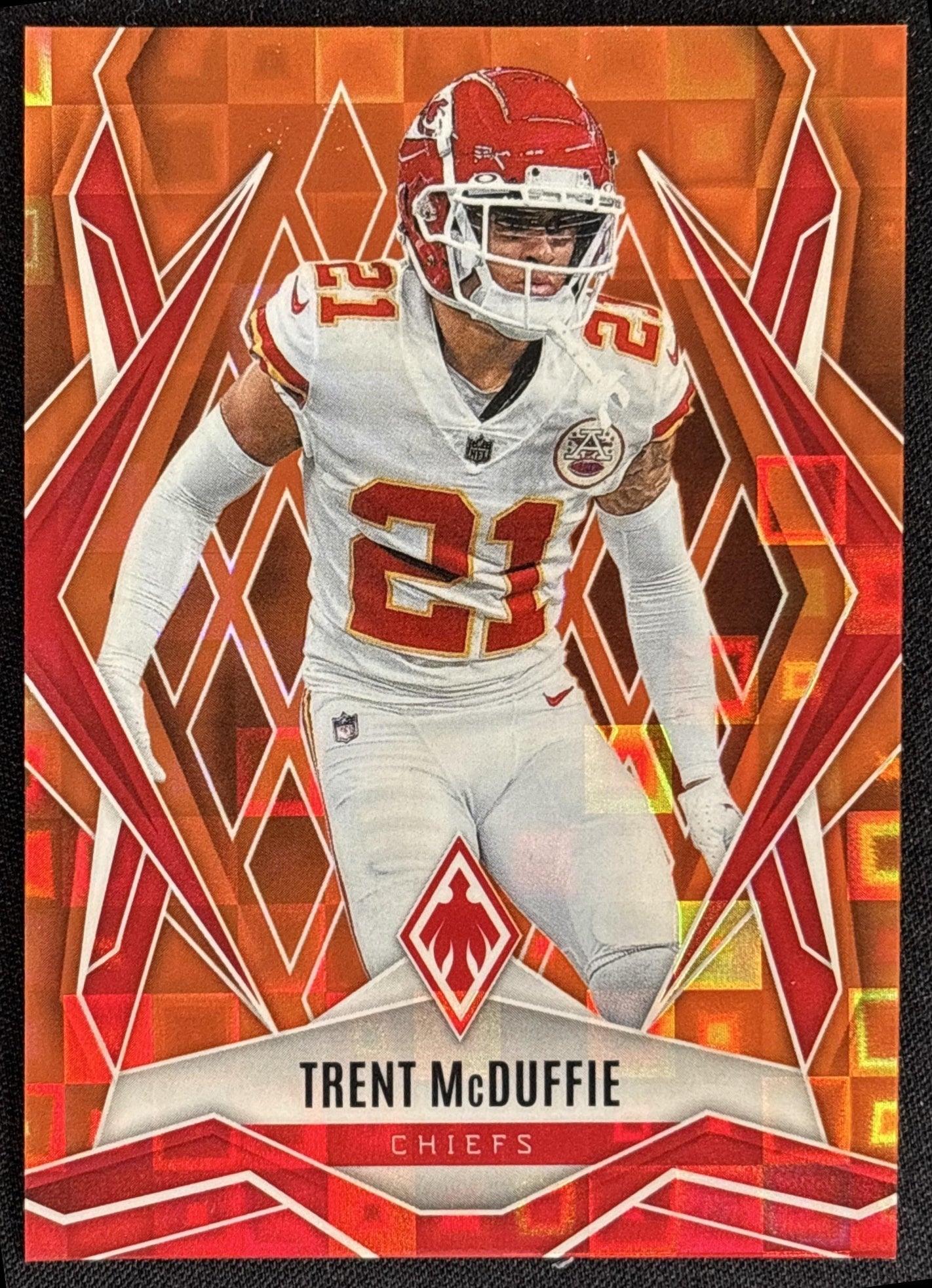 Trent McDuffie 2025 Panini Phoenix Orange Pandora Prizm /189 Chiefs