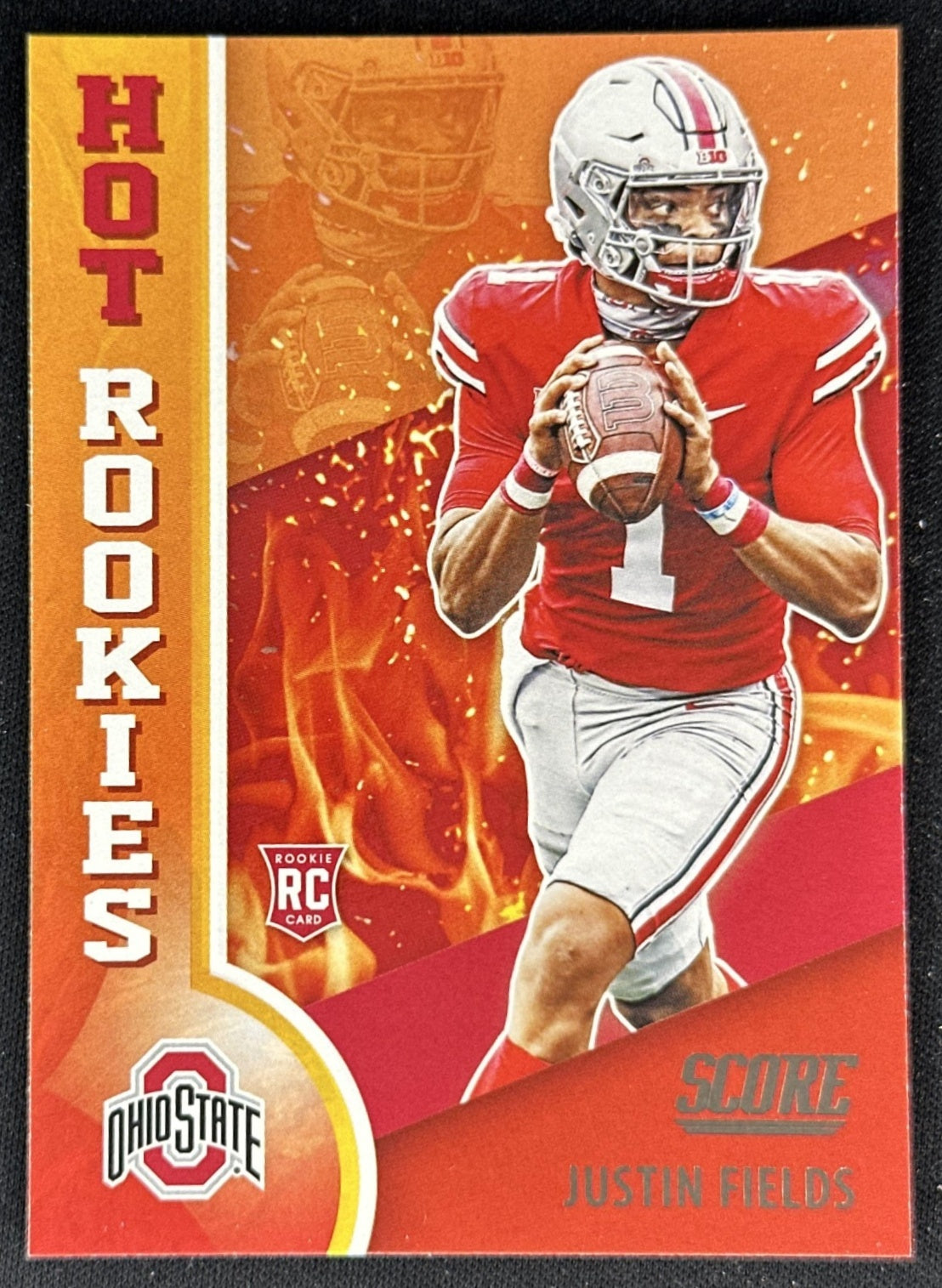 Justin Fields 2021 Panini Score Hot Rookies Buckeyes front