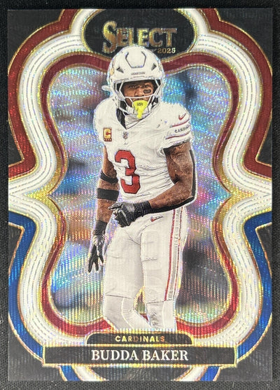 Budda Baker 2025 Panini Select Suite Level Tri-Color Prizm /199 Cardinals