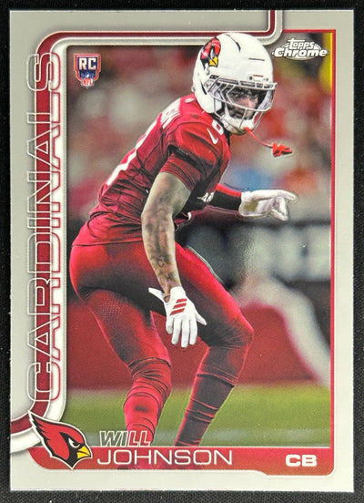 Will Johnson 2025 Topps Chrome Rookie Cardinals Sports Trading Cards