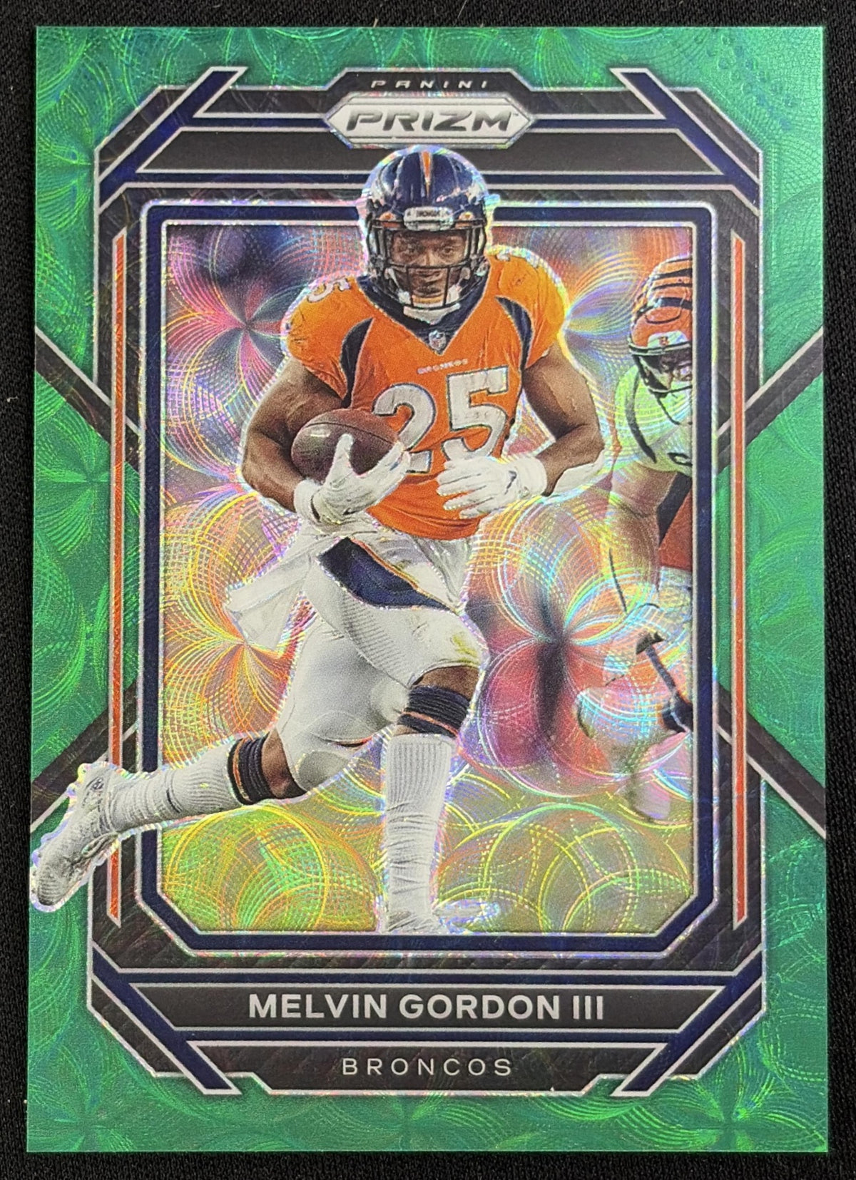 Melvin Gordon III 2022 Panini Prizm Green Scope /75 Broncos - front