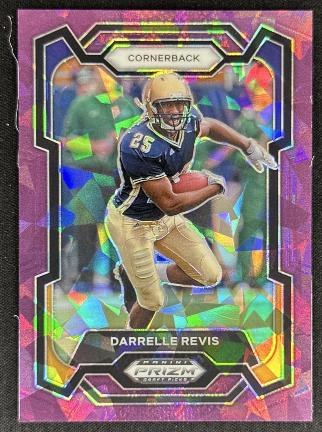 Darrelle Revis 2024 Panini Prizm Collegiate Draft Picks Purple Ice /149