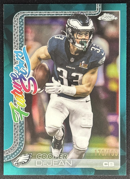 Cooper Dejean 2025 Topps Chrome Future Stars Aqua Refractor /199 Eagles Default Title Sports Trading Cards