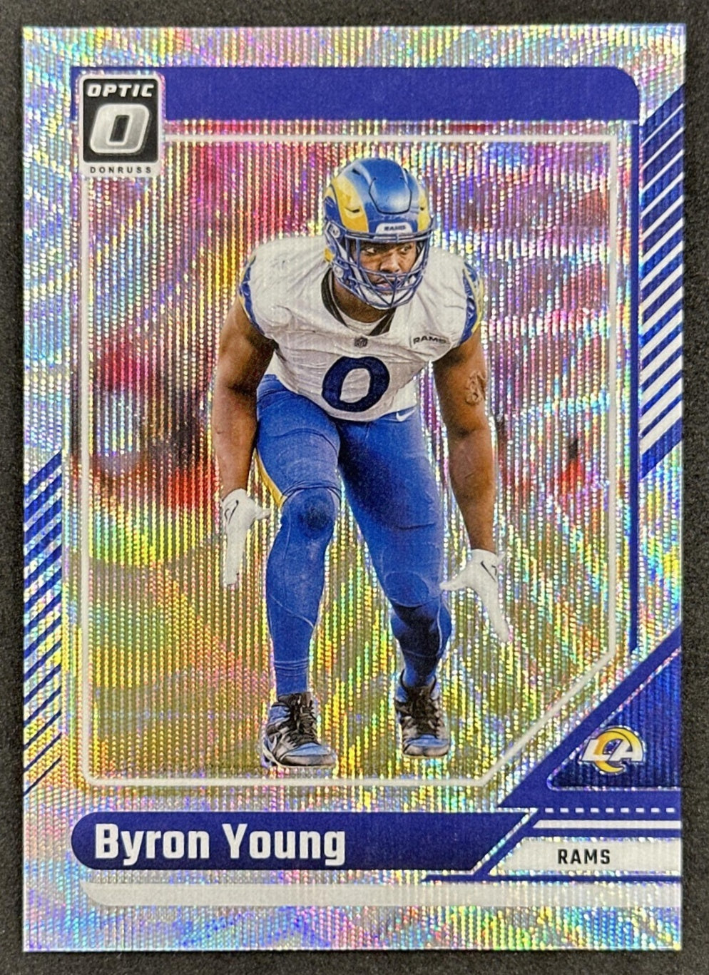 Byron Young 2023 Panini Donruss Optic Wave Prizm /300 Rams Default Title Sports Trading Cards