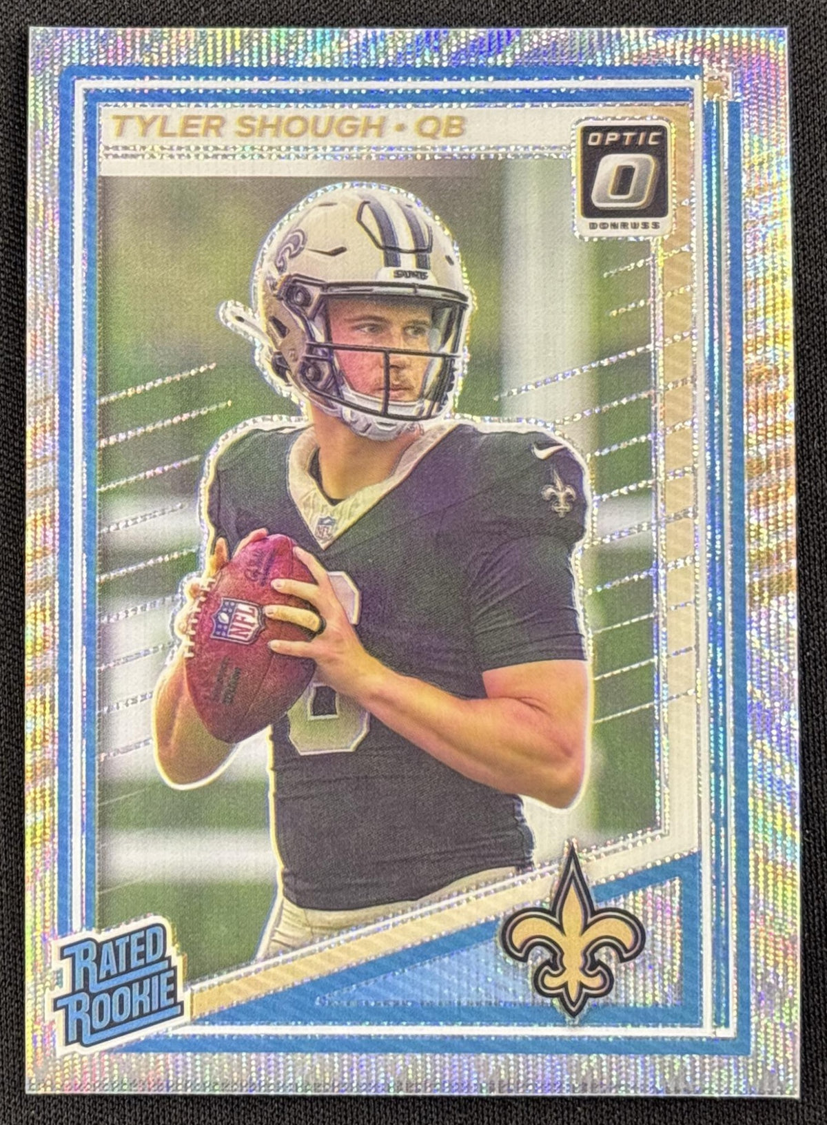 Tyler Shough 2025 Panini Donruss Optic Rated Rookie Wave Prizm /300 Saints