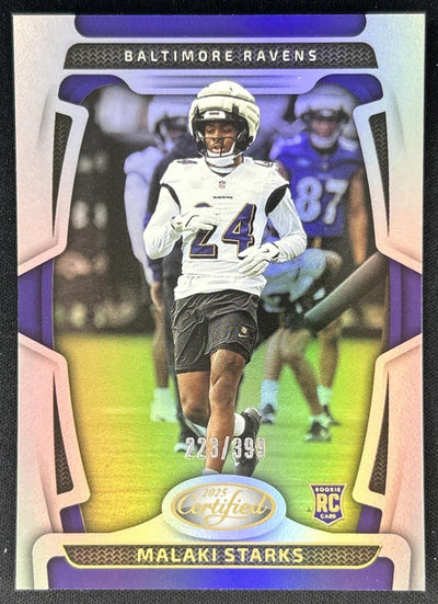 Malaki Starks 2025 Panini Certified Rookies Mirror /399 Ravens