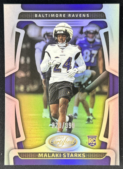 Malaki Starks 2025 Panini Certified Rookies Mirror /399 Ravens