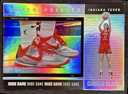 Caitlin Clark 2025 Panini Chronicled Shoe Game Holo Fever 79 Indiana Fever