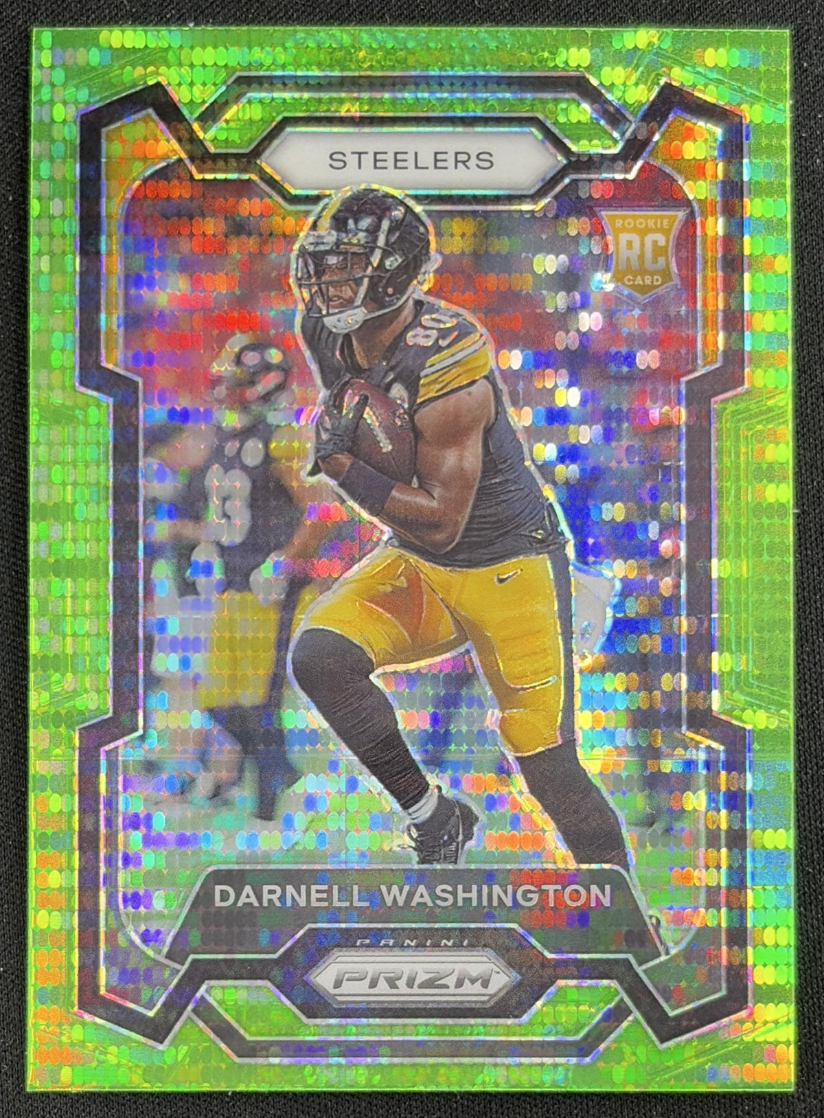 Darnell Washington 2023 Panini Prizm Neon Green Pulsar Steelers Sports Trading Card