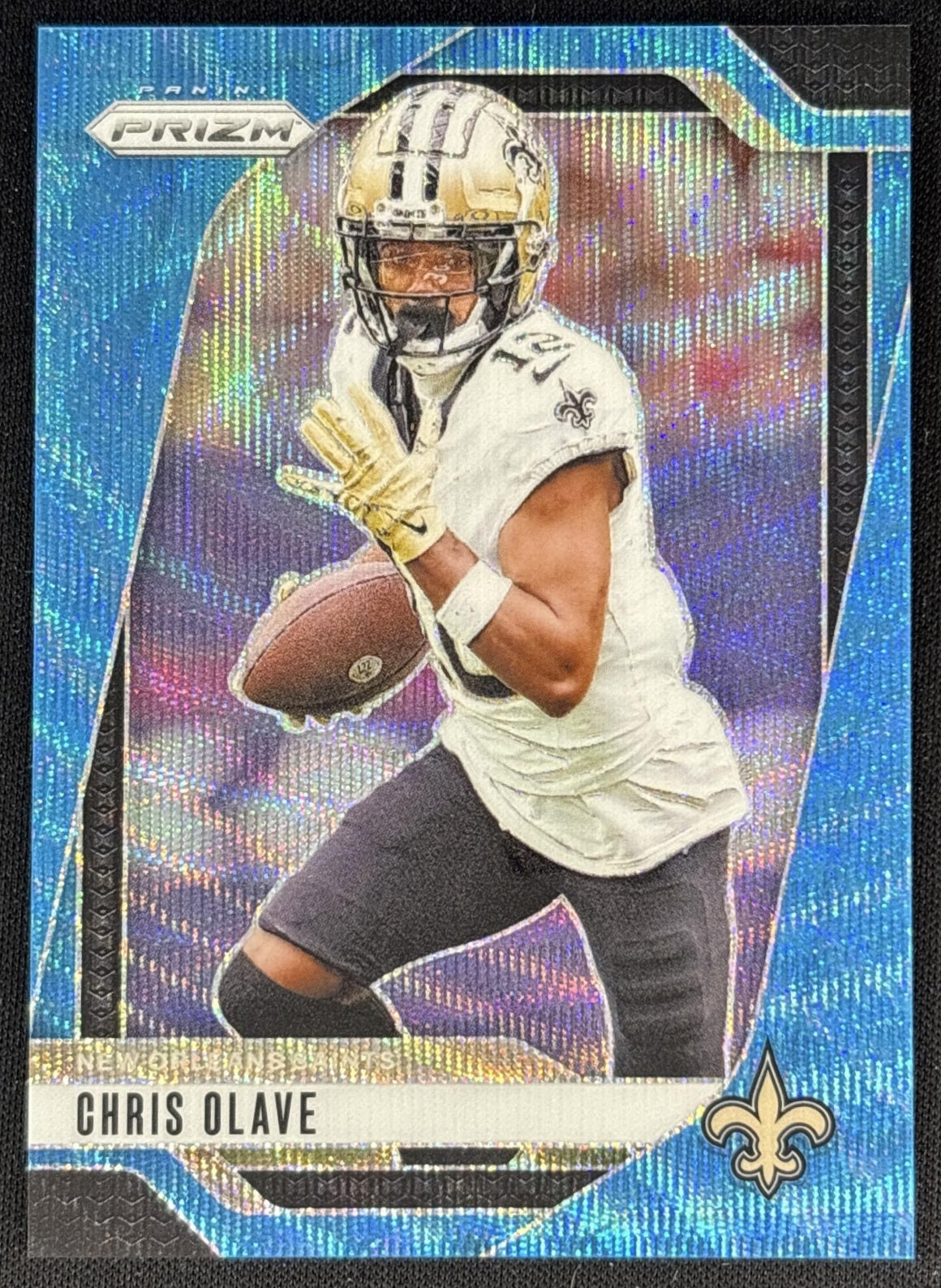 Chris Olave 2024 Panini Prizm Blue Wave /230 Saints Front