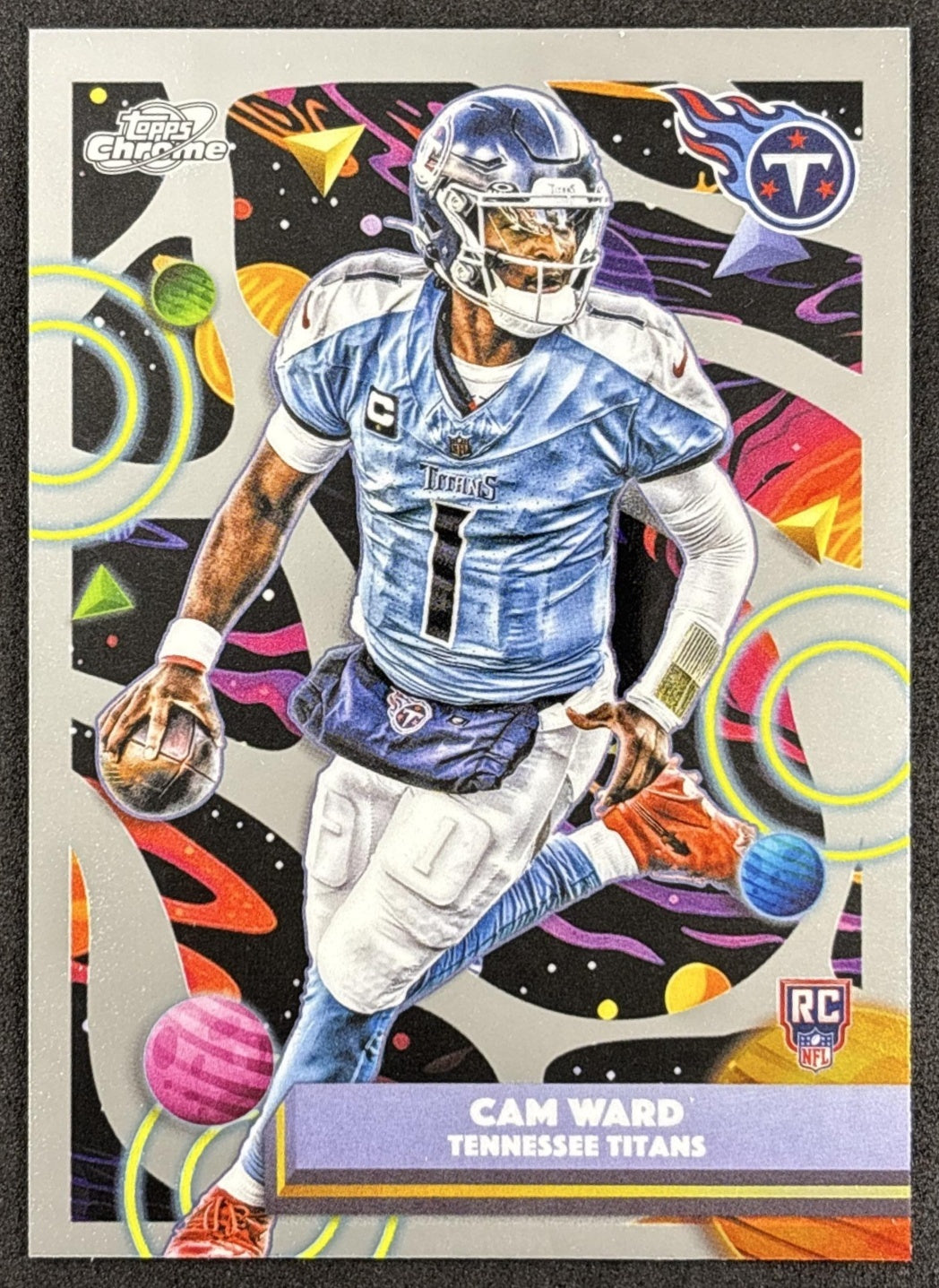 Cam Ward 2025 Topps Cosmic Chrome Titans Tennessee Titans