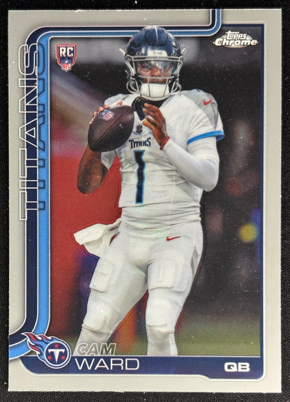 Cam Ward 2025 Topps Chrome Rookie Titans Sports Trading Cards