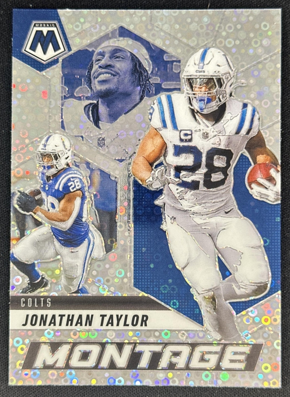 Jonathan Taylor 2025 Panini Mosaic Montage No Huddle Silver Prizm Colts Default Title Sports Trading Cards