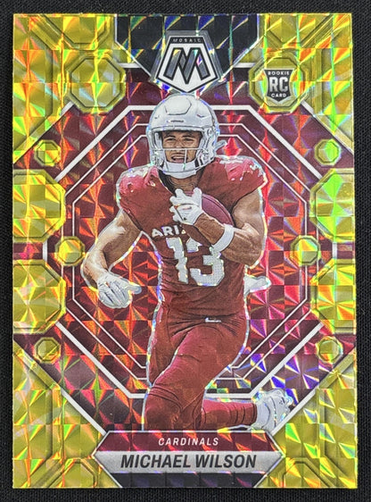 Michael Wilson 2023 Panini Mosaic Reactive Yellow Mosaic Cardinals - front