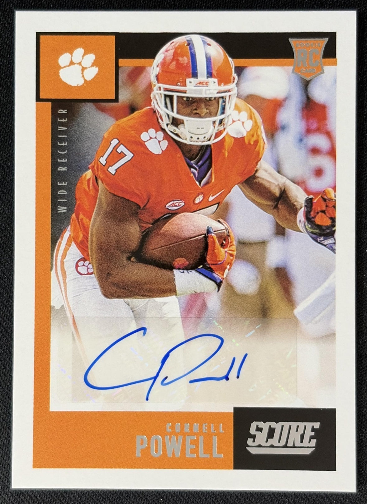Cornell Powell 2021 Panini Chronicles Draft Picks Score Rookie Auto Tigers front