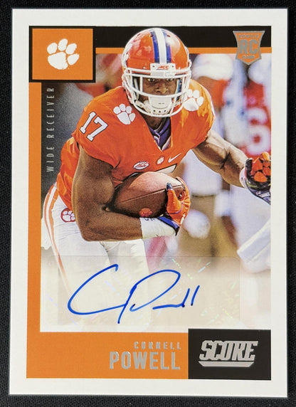 Cornell Powell 2021 Panini Chronicles Draft Picks Score Rookie Auto Tigers front
