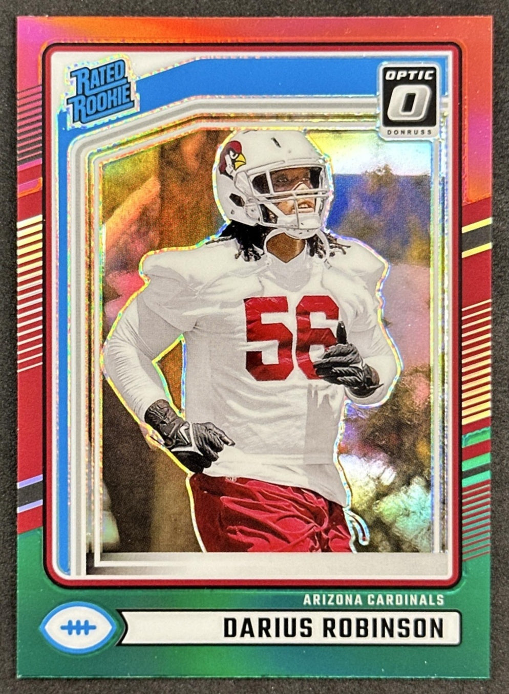 Darius Robinson 2024 Donruss Optic Rated Rookie Preview Red and Green Cardinals